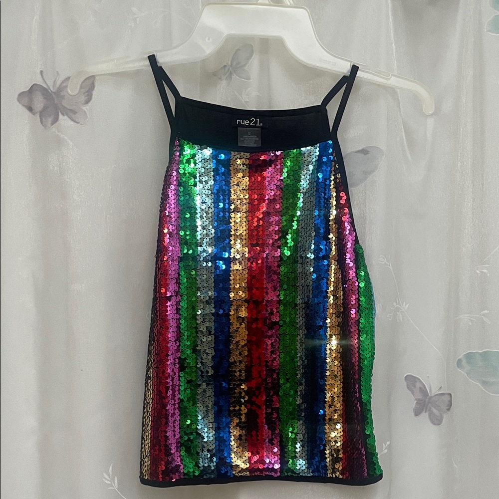 Rue21 Multicolor Sequin Tank Top